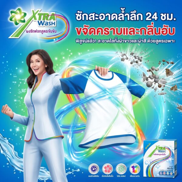 เอ็กซ์ตร้า วอช ผงซักฟอกสูตรเข้มข้น